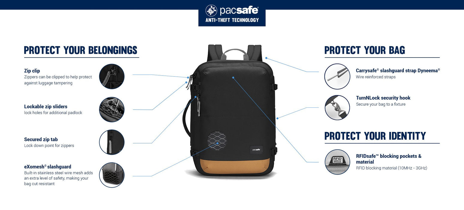 Pacsafe GO Anti-Theft 34L Carry On Backpack