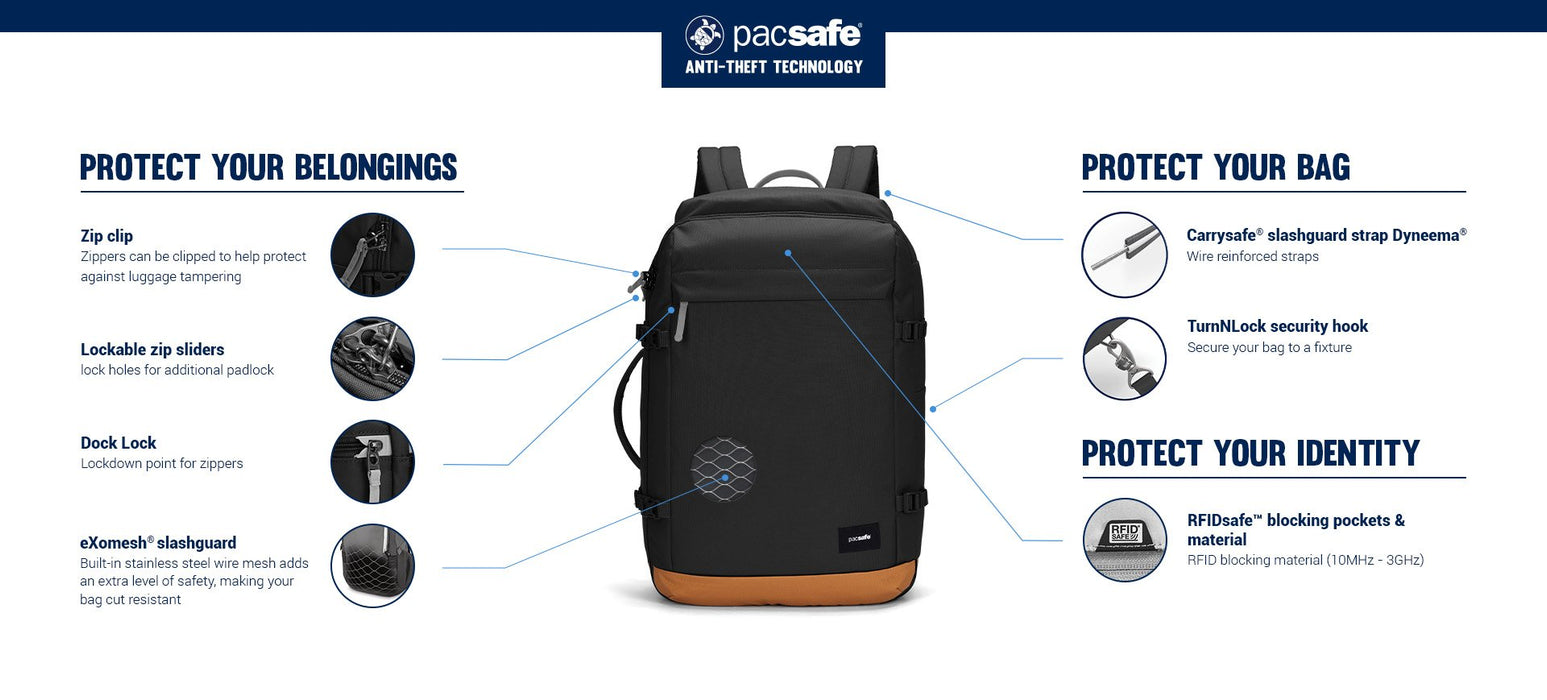 Pacsafe GO Anti-Theft 44L Carry On Backpack